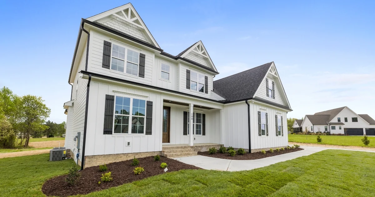 White vinyl siding on a modern suburban home